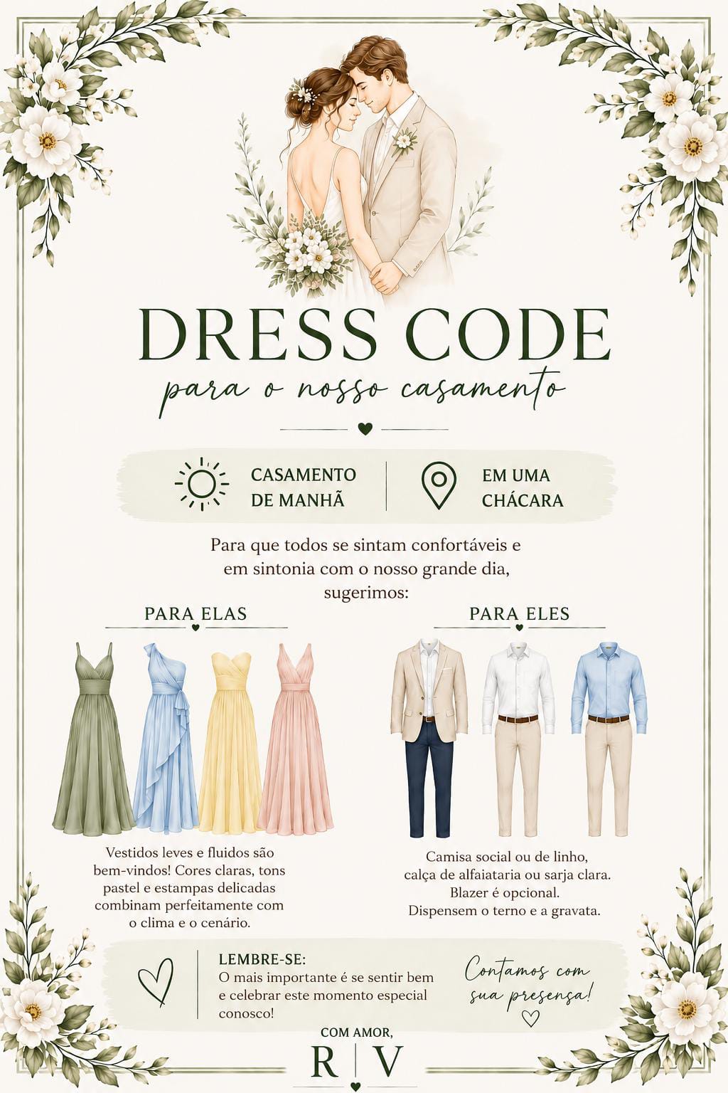 Sugestões de dress code para o casamento